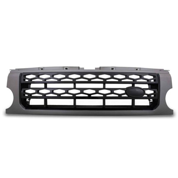 Grey & Black Disco 4 Look Front Grille To Fit Land Rover Discovery 3 04-09