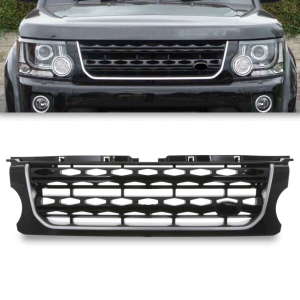 Black & Silver Grille To Fit Land Rover Discovery 4 Facelift 14-17 - Image 2