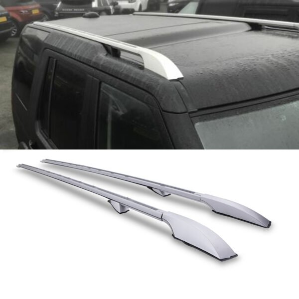 Full Length Silver Extended Roof Rails To Fit Land Rover Discovery 4 09-16 - Image 2