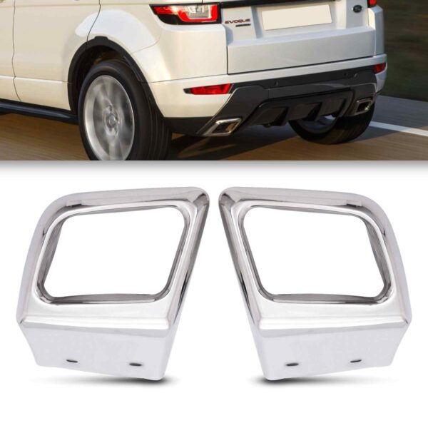 Chrome Exhaust Bumper Tail Pipe Trims To Fit Range Rover Evoque L538 10-17 - Image 2