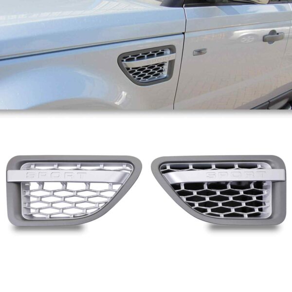 Grey & Silver Side Air Intake Vents To Fit Range Rover Sport L320 05-09 - Image 2