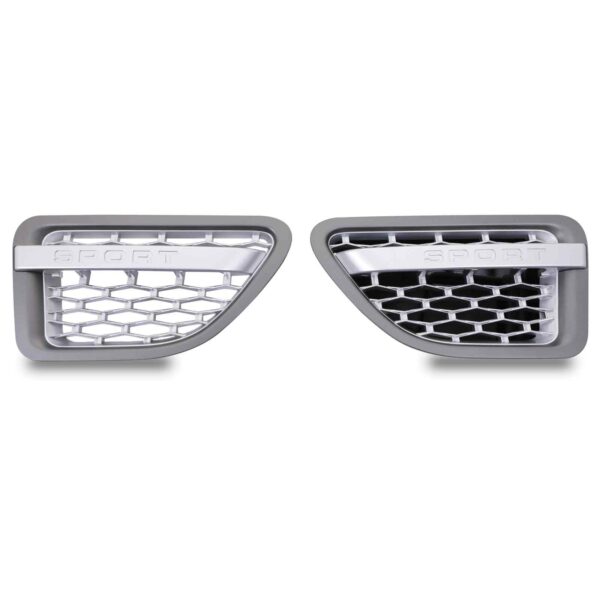 Grey & Silver Side Air Intake Vents To Fit Range Rover Sport L320 05-09