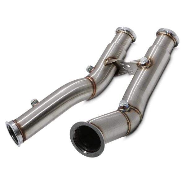 Mercedes Benz C43 E43 AMG E400 W205 V6 Twin Turbo 17+ 3" Brushed Decat Downpipes - Image 6