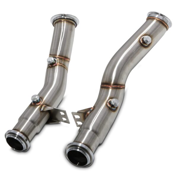 Mercedes Benz C43 E43 AMG E400 W205 V6 Twin Turbo 17+ 3" Brushed Decat Downpipes - Image 2