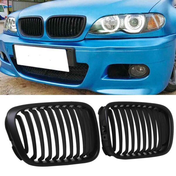 Front Matte  Grille Grill - BMW 3 Series 1998-2001 - Image 2