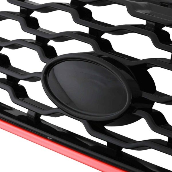 Black & Red Front Grille To Fit Range Rover Evoque L538 16-18 - Image 4