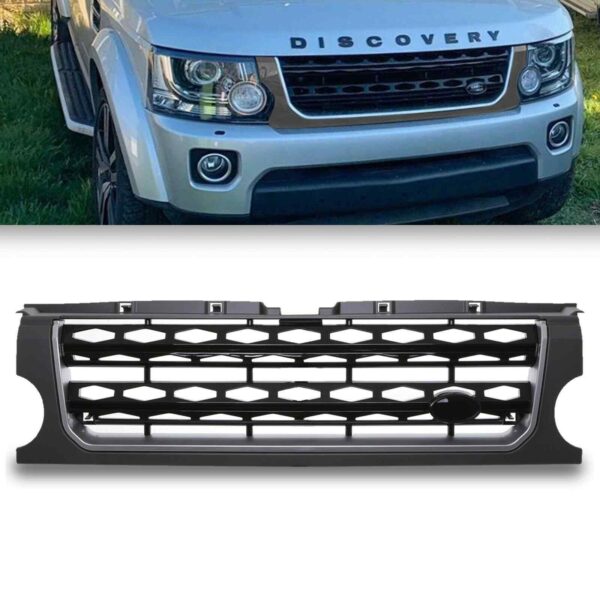 Grey & Black Disco 4 Look Front Grille To Fit Land Rover Discovery 3 04-09 - Image 9