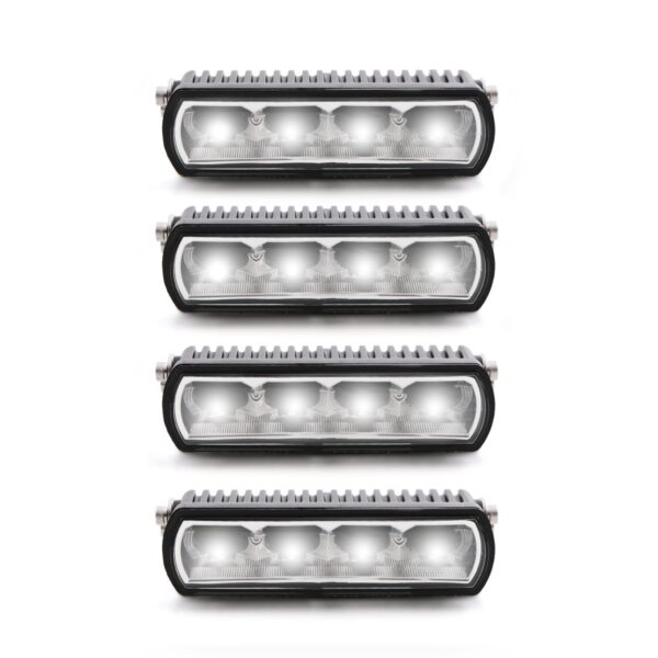 Universal Emarked DIY 4 x 6" Chrome Grille Light Kit