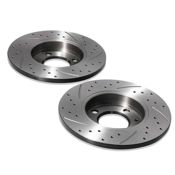 Front Drilled Grooved 239mm Brake Discs For Audi 80 B1 B2 1972+ - Image 4