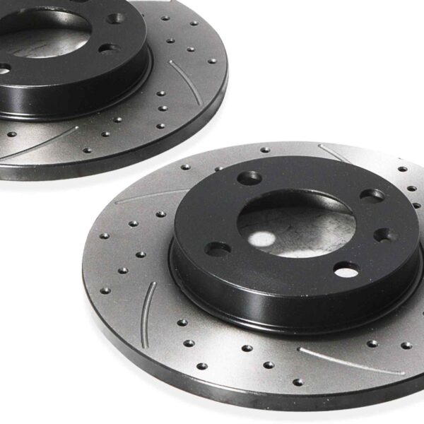 Front Drilled Grooved 239mm Brake Discs For Audi 80 B1 B2 1972+ - Image 2