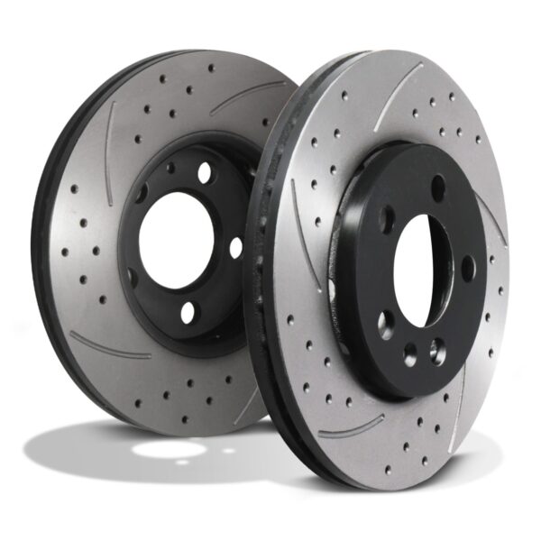 Front Drilled Grooved 256mm Brake Discs For Seat Ibiza Leon 1.2 1.4 1.6 TDI 08+