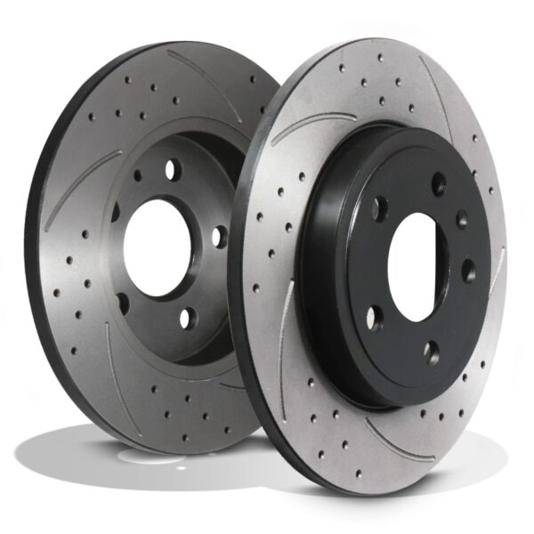 Rear Grooved Drilled Solid 288mm Brake Discs For Seat Exeo 2.0 TFSI St 2009+