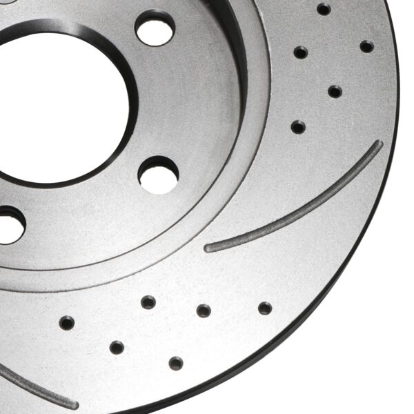 Rear Grooved Drilled Solid 288mm Brake Discs For Seat Exeo 2.0 TFSI St 2009+ - Image 6