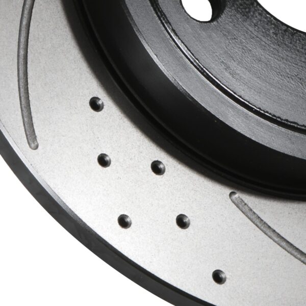 Rear Grooved Drilled Solid 288mm Brake Discs For Seat Exeo 2.0 TFSI St 2009+ - Image 5