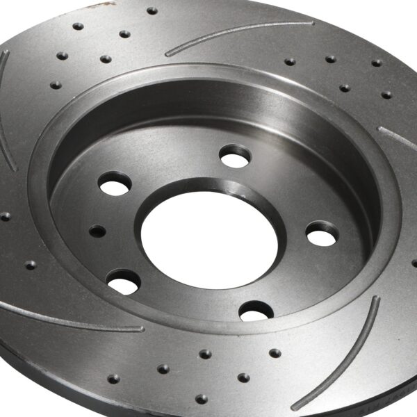 Rear Grooved Drilled Solid 288mm Brake Discs For Seat Exeo 2.0 TFSI St 2009+ - Image 2