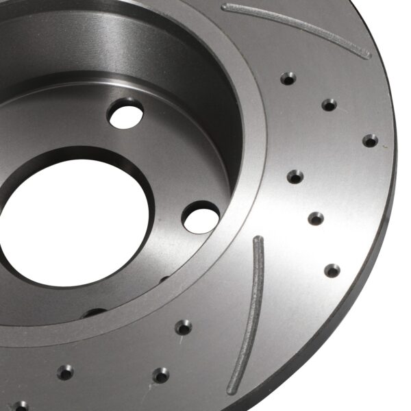 Rear Grooved Drilled 286mm Brake Discs For Audi Tt 8J Roadster 2.0TDI TFSI 1.8T - Image 3