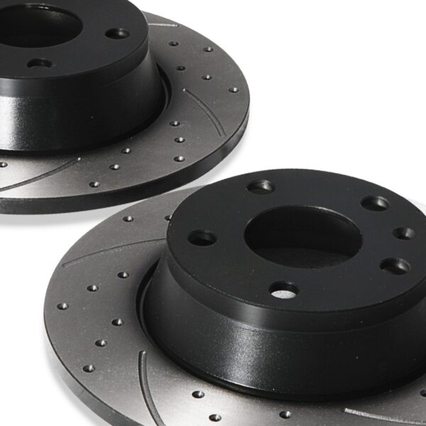 Rear Grooved Drilled 286mm Brake Discs For Audi Tt 8J Roadster 2.0TDI TFSI 1.8T - Image 2