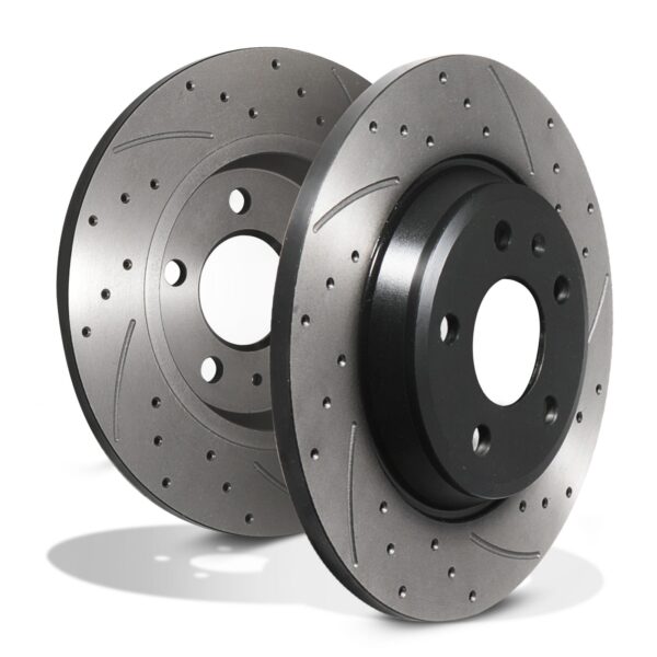 Rear Drilled Grooved 300mm Brake Discs For Audi A6 S6 A7 S7 2.8 3.0 TDI TFSI Fsi