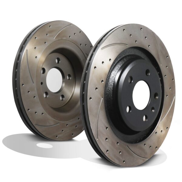 Rear Drilled Grooved 330mm Brake Discs For Audi S4 B8 S5 Q5 Quattro Avant 09-17