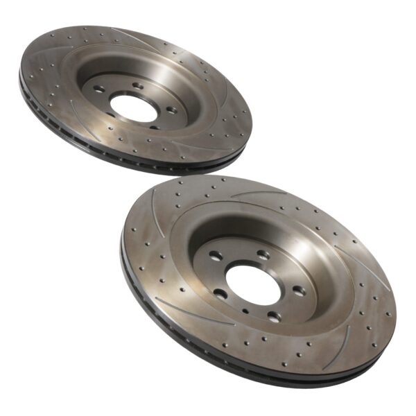 Rear Drilled Grooved 330mm Brake Discs For Audi S4 B8 S5 Q5 Quattro Avant 09-17 - Image 5