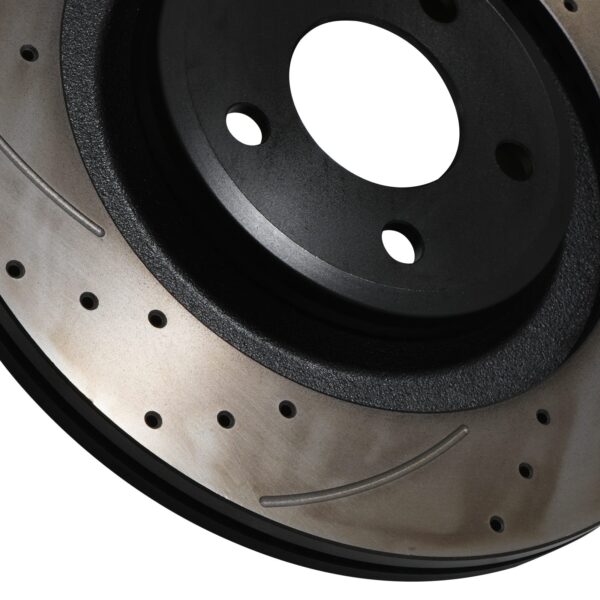 Rear Drilled Grooved 330mm Brake Discs For Audi S4 B8 S5 Q5 Quattro Avant 09-17 - Image 2