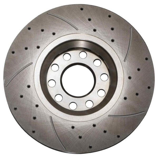 Front Drilled Grooved 312mm Brake Discs For Audi A6 C5 97-05 - Image 2