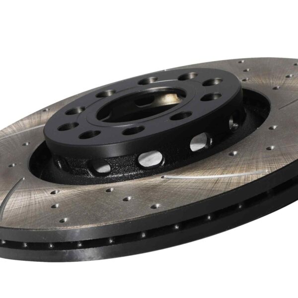 Front Drilled Grooved 312mm Brake Discs For Volkswagen VW Passat B5.5 00-05 - Image 5