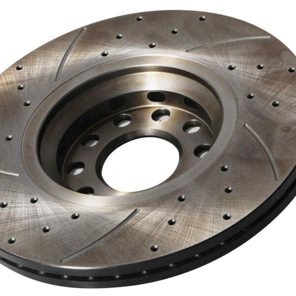 Front Drilled Grooved 312mm Brake Discs For Volkswagen VW Passat B5.5 00-05 - Image 4