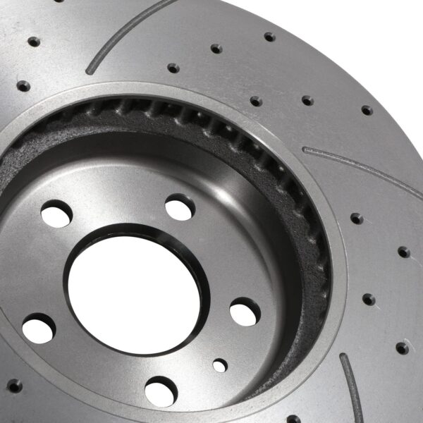 Front Drilled Grooved 320mm Brake Discs For Audi Q5 2.0 3.0 3.2 TDI TFSI Quattro - Image 4