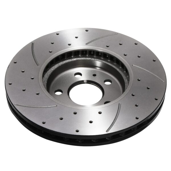 Front Drilled Grooved 320mm Brake Discs For Audi Q5 2.0 3.0 3.2 TDI TFSI Quattro - Image 2