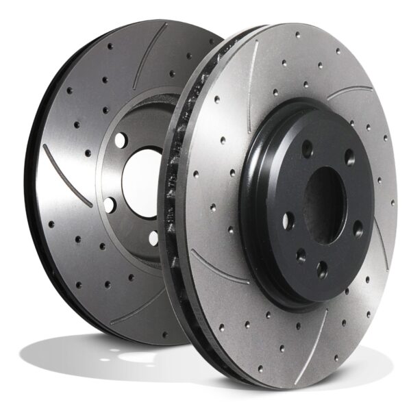 Front Drilled Grooved 320mm Brake Discs For Audi Q5 A4 Allroad TDI TFSI Fsi 07+