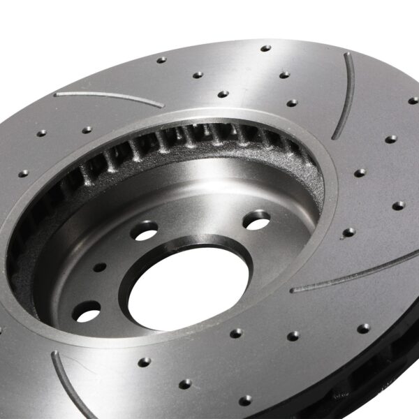 Front Drilled Grooved 320mm Brake Discs For Audi Q5 A4 Allroad TDI TFSI Fsi 07+ - Image 5