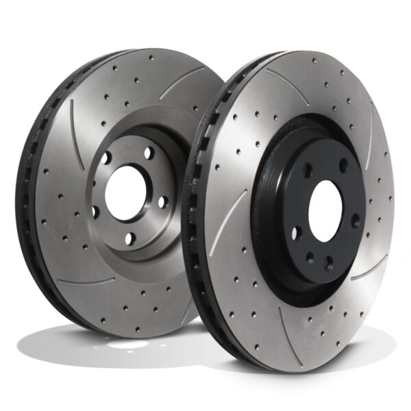 Front Vented 340mm Brake Discs Pair For Audi Tt Tts 8J 2.0 TDI Quattro 2008-2014