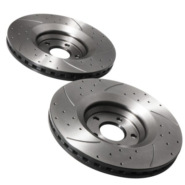 Front Vented 340mm Brake Discs Pair For Audi Tt Tts 8J 2.0 TDI Quattro 2008-2014 - Image 6