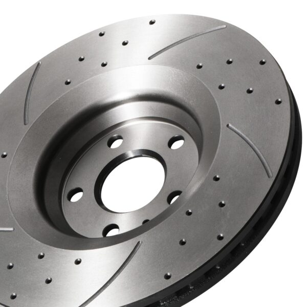 Front Vented 340mm Brake Discs Pair For Audi Tt Tts 8J 2.0 TDI Quattro 2008-2014 - Image 4