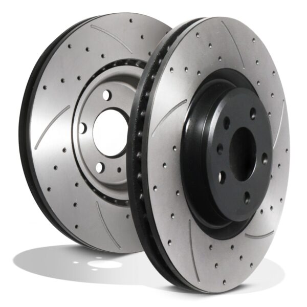 Front Drilled Grooved 345mm Brake Discs For Audi Q5 2.0 3.0 3.2 TDI TFSI Quattro