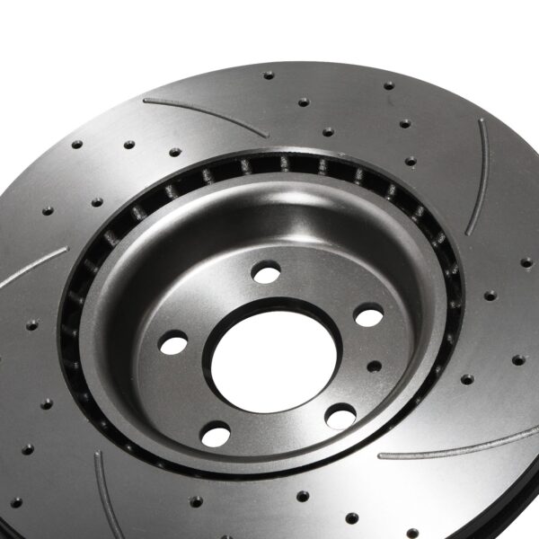 Front Drilled Grooved 345mm Brake Discs For Audi S5 B8 B8.5 3.0 TFSI V6 07-17 - Image 6