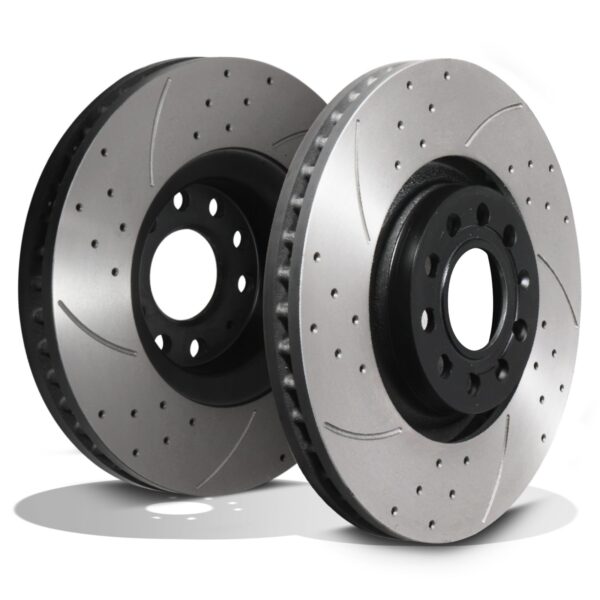 Front Drilled Grooved 320mm Brake Discs For Seat Exeo St 2.0 TFSI 2009-2013