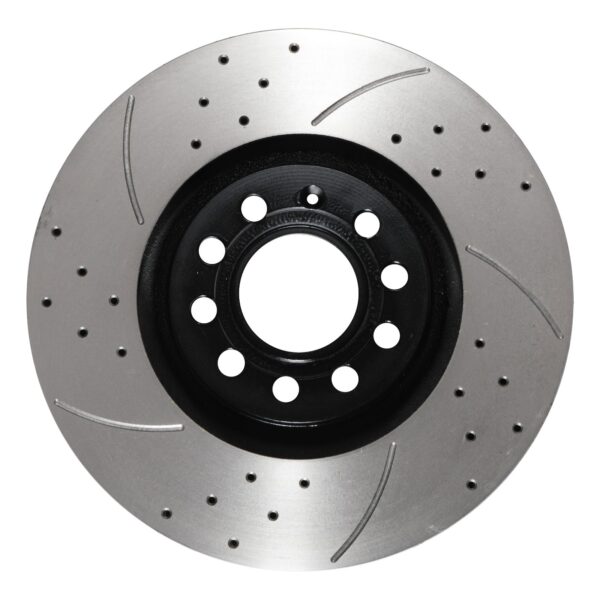 Front Drilled Grooved 320mm Brake Discs For Seat Exeo St 2.0 TFSI 2009-2013 - Image 2