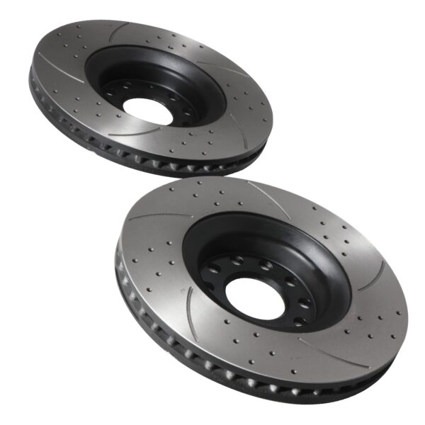 Front Drilled Grooved 320mm Brake Discs For Audi A4 B7 1.8T 2.0 2.5 TDI 04+ - Image 8