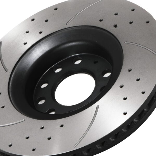 Front Drilled Grooved 320mm Brake Discs For Audi A4 B7 1.8T 2.0 2.5 TDI 04+ - Image 5