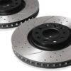 Front Drilled Grooved 320mm Brake Discs For Audi A4 B7 3.0 3.2 TDI Fsi Quattro - Image 3