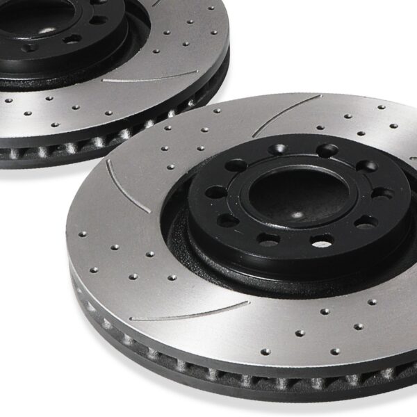 Front Drilled Grooved 320mm Brake Discs For Audi A4 B7 1.8T 2.0 2.5 TDI 04+ - Image 3