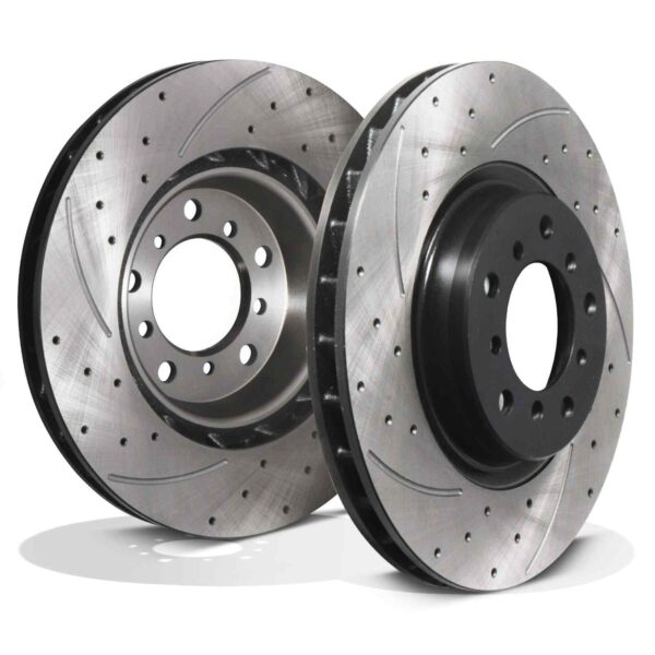 Front Drilled Grooved 325mm Brake Discs For BMW 3 Series E46 M3 3.2 00-06