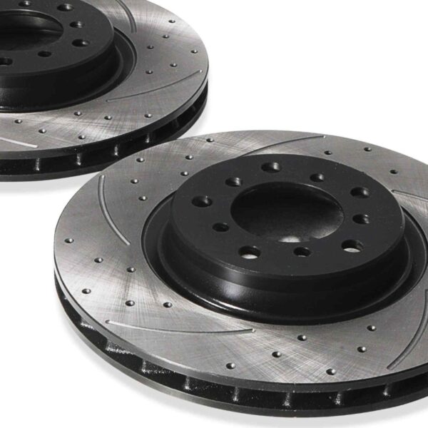 Front Drilled Grooved 325mm Brake Discs For BMW 3 Series E46 M3 3.2 00-06 - Image 3