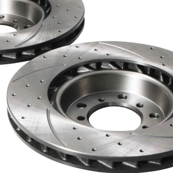 Front Drilled Grooved 325mm Brake Discs For BMW 3 Series E46 M3 3.2 00-06 - Image 7