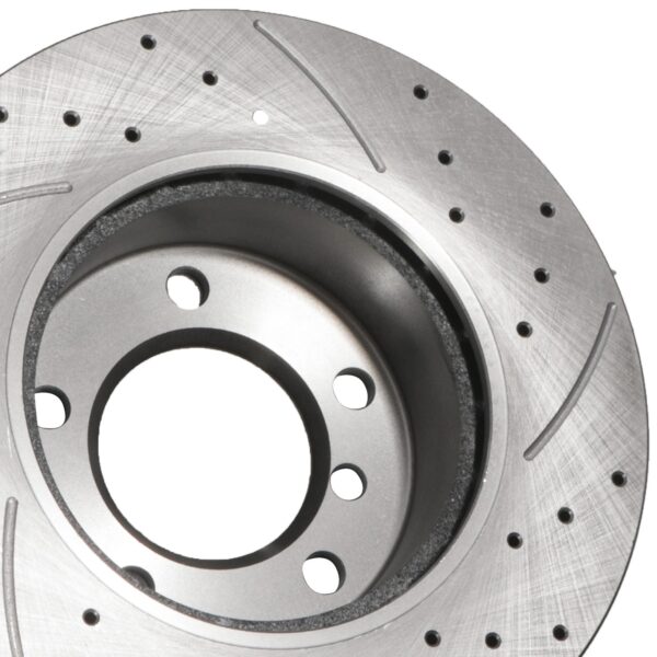 Front Drilled Grooved 284mm Brake Discs For BMW 1 Series E81 E87 116I 118I 04-11 - Image 3