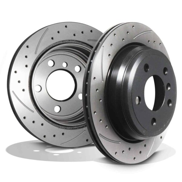 Rear Drilled Grooved 300mm Brake Discs For BMW 3 Series F30 F32 F34 12-18