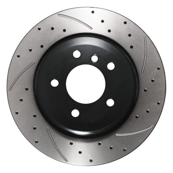 Rear Drilled Grooved 320mm Brake Discs For BMW 5 6 Series 520D 530I 630I 03+ - Image 2