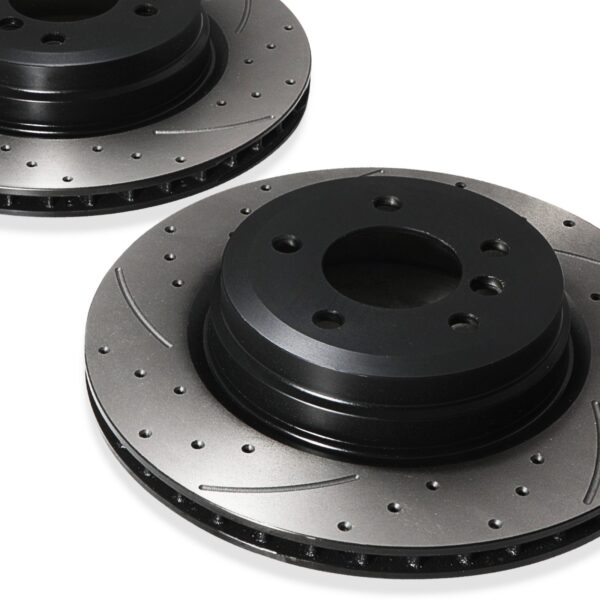 Rear Drilled Grooved Vented 336mm Brake Discs For BMW 3 Series E90 E92 04-13 - Image 8